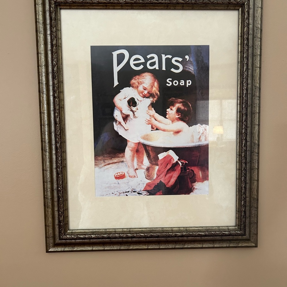 Vintage Pears Soap Framed Print.